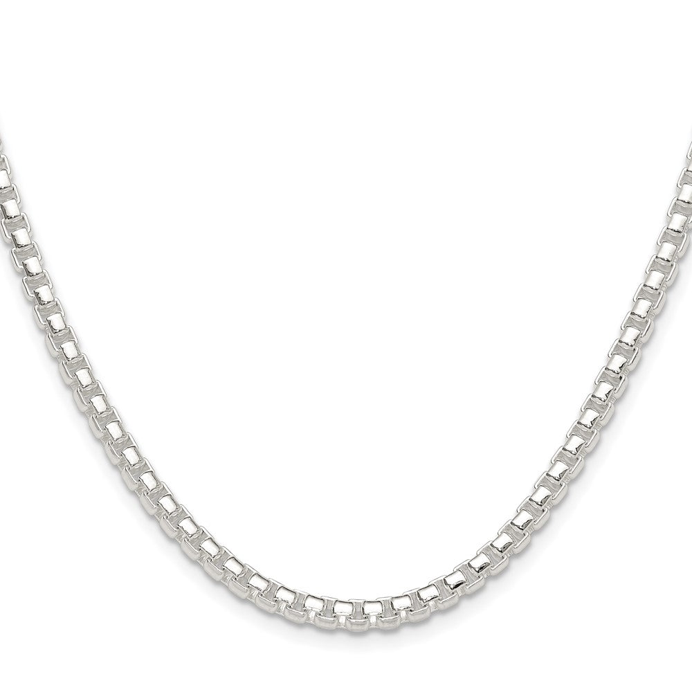 Sterling Silver Polished 4mm Round Box ChainQFC224