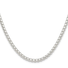 Sterling Silver Polished 4mm Round Box ChainQFC224