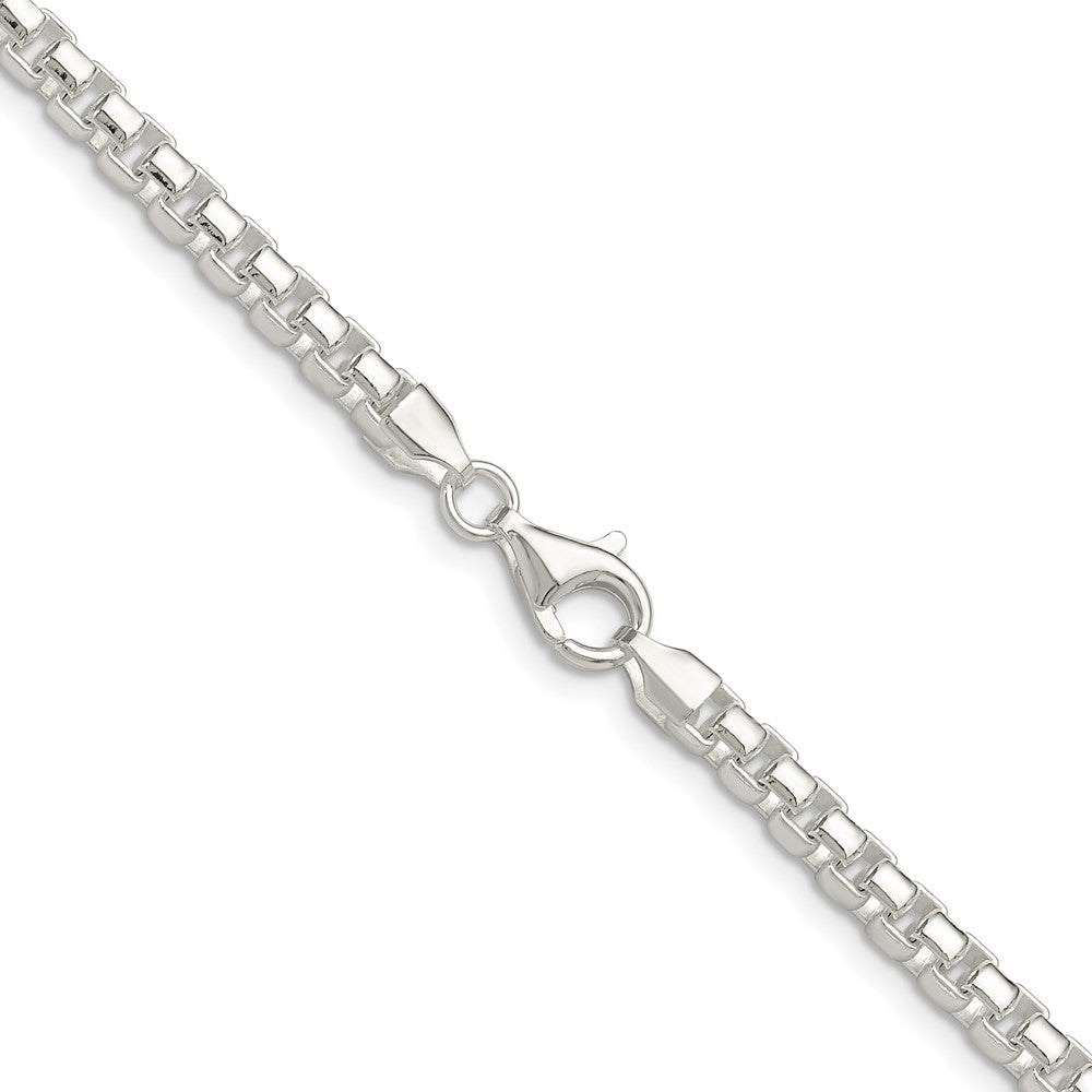Sterling Silver Polished 4mm Round Box ChainQFC224