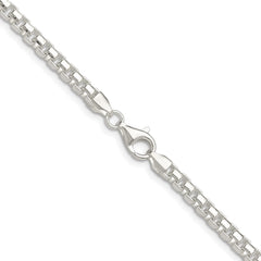 Sterling Silver Polished 4mm Round Box ChainQFC224