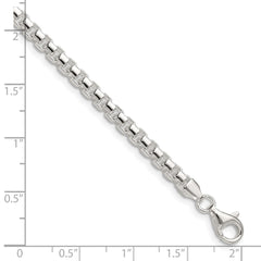 Sterling Silver Polished 4mm Round Box Chain QFC224-8
