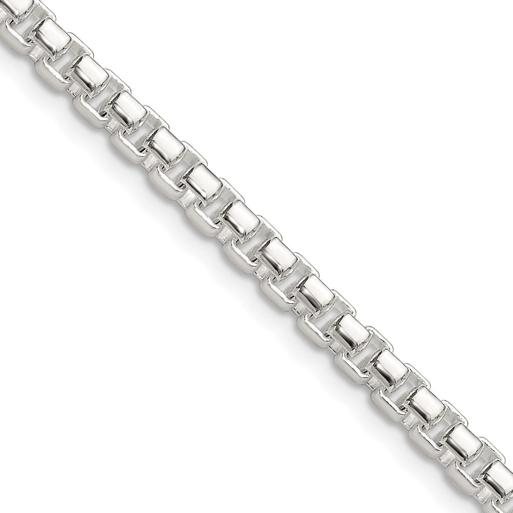 Sterling Silver Polished 4mm Round Box ChainQFC224