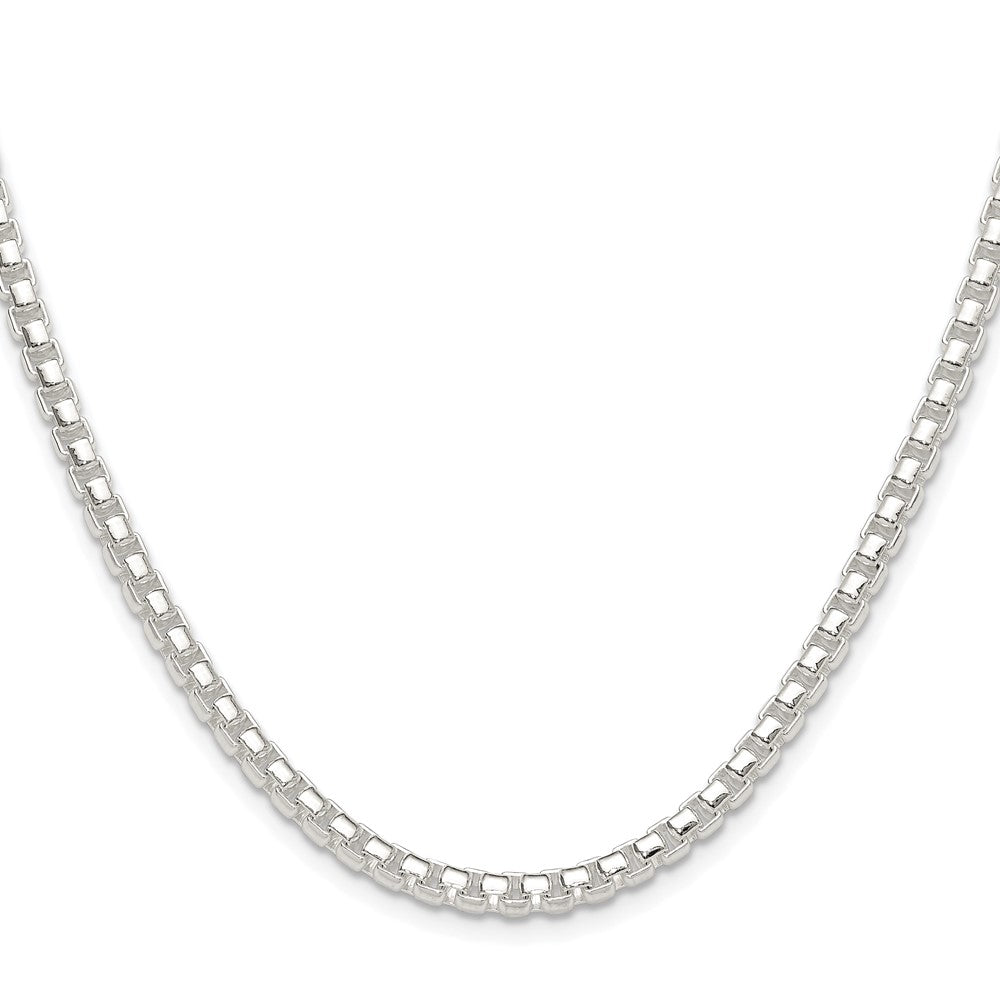 Sterling Silver Rhodium-plated Polished 4mm Round Box ChainQFC224R