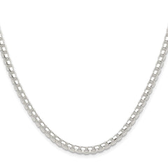 Sterling Silver Rhodium-plated Polished 4mm Round Box ChainQFC224R