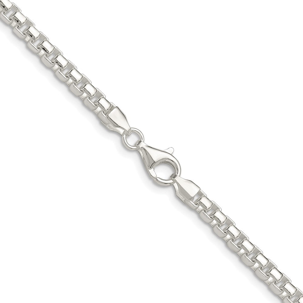 Sterling Silver Rhodium-plated Polished 4mm Round Box ChainQFC224R