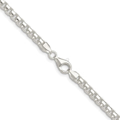 Sterling Silver Rhodium-plated Polished 4mm Round Box ChainQFC224R