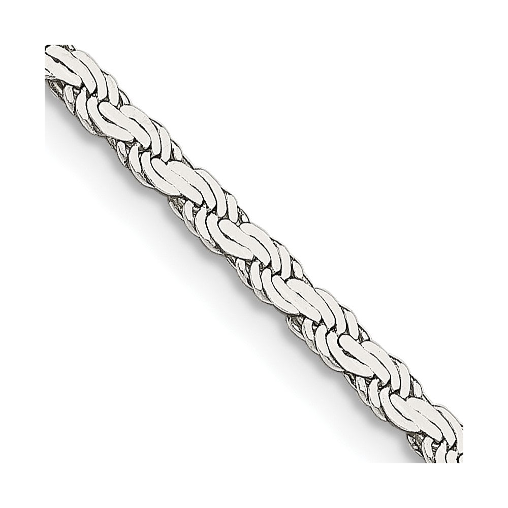 Sterling Silver 2.25mm Flat Rope ChainQFC23