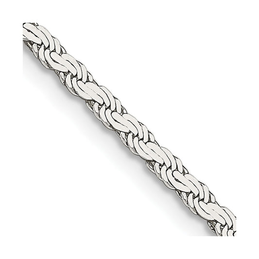 Sterling Silver 2.25mm Flat Rope ChainQFC23