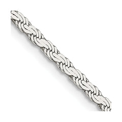 Sterling Silver 2.25mm Flat Rope ChainQFC23