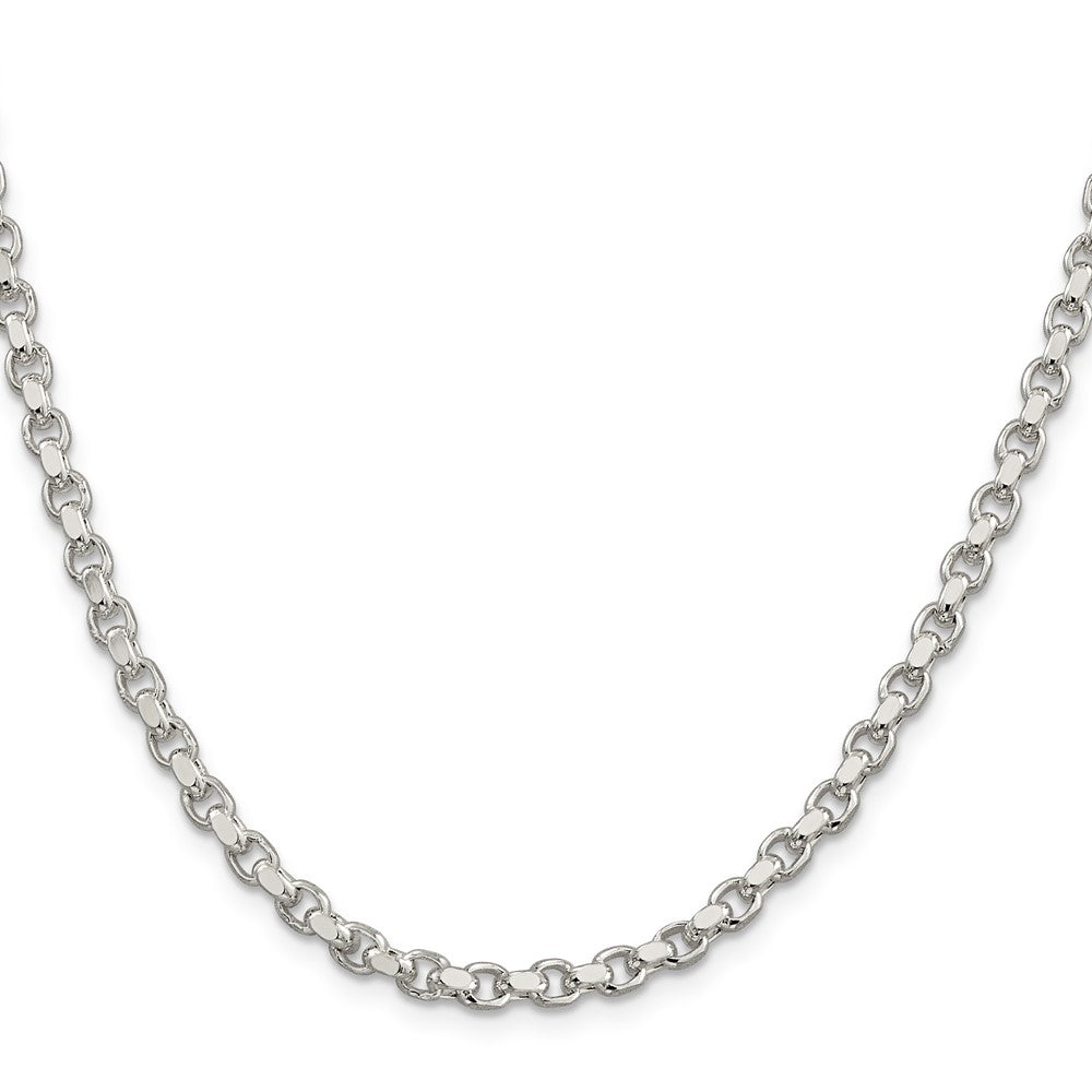 Sterling Silver 4mm Diamond-cut Rolo ChainQFC50