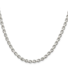 Sterling Silver 4mm Diamond-cut Rolo ChainQFC50