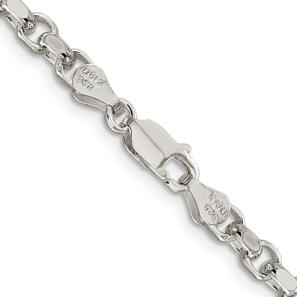 Sterling Silver 4mm Diamond-cut Rolo ChainQFC50