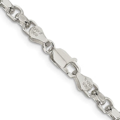 Sterling Silver 4mm Diamond-cut Rolo ChainQFC50