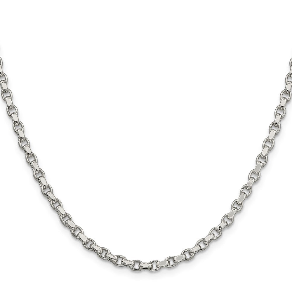 Sterling Silver 3.5mm Diamond-cut Rolo ChainQFC51