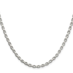 Sterling Silver 3.5mm Diamond-cut Rolo ChainQFC51