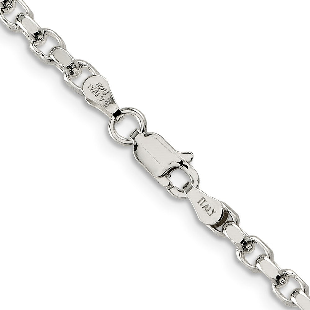 Sterling Silver 3.5mm Diamond-cut Rolo ChainQFC51