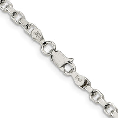 Sterling Silver 3.5mm Diamond-cut Rolo ChainQFC51