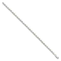 Sterling Silver 3.5mm Diamond-cut Rolo Chain QFC51-8