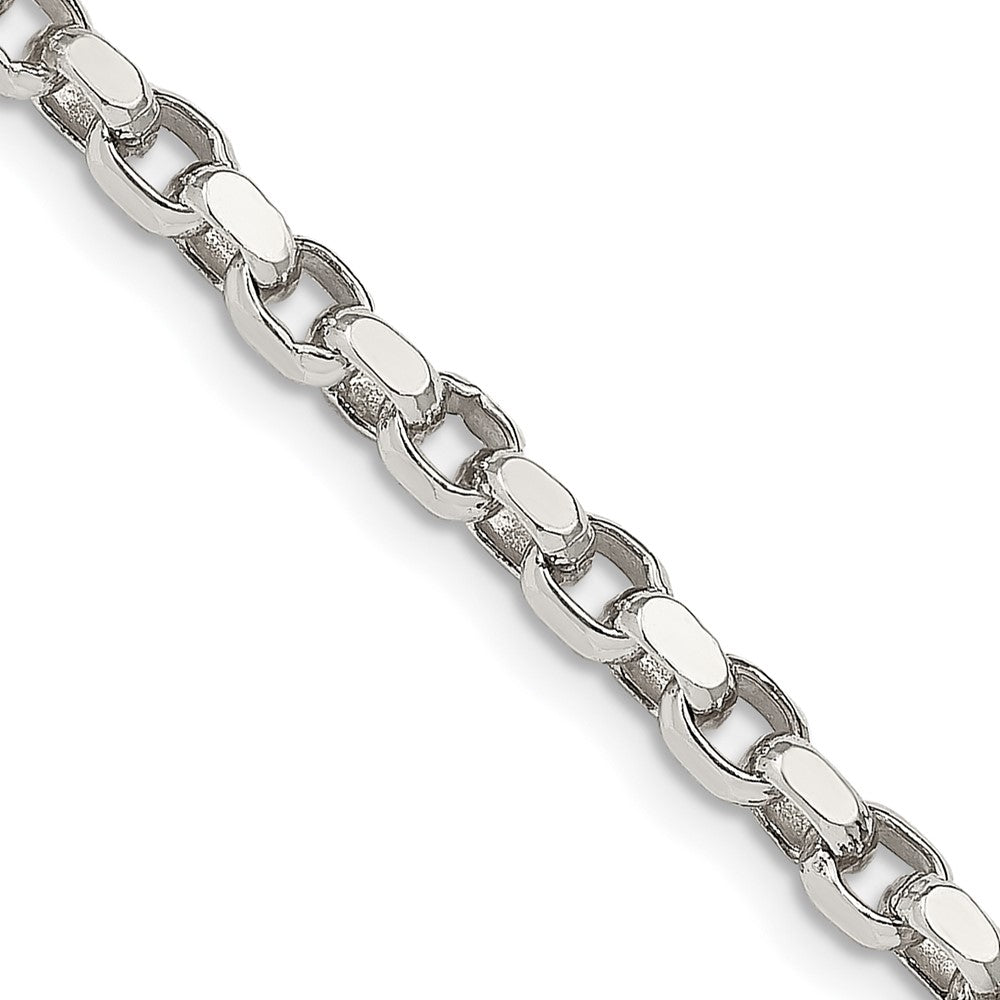 Sterling Silver 3.5mm Diamond-cut Rolo ChainQFC51