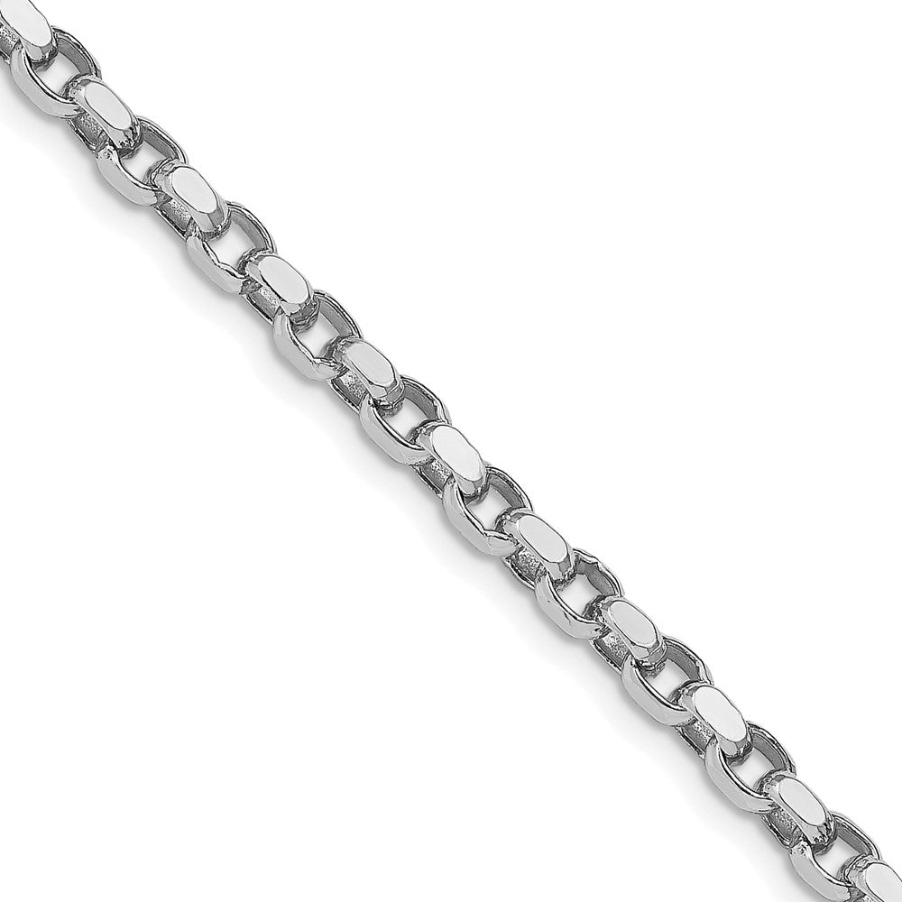 Sterling Silver Rhodium-plated 3.5mm Diamond-cut Rolo ChainQFC51R