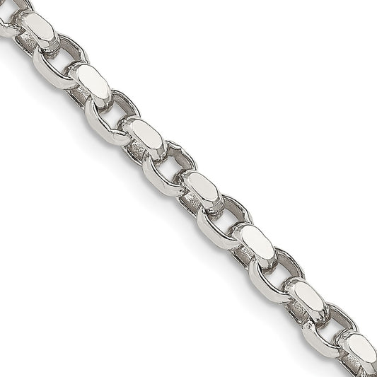 Sterling Silver 3.5mm Diamond-cut Rolo ChainQFC51