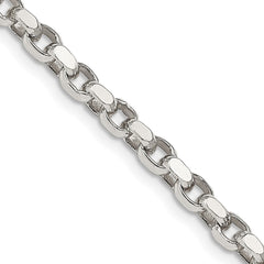 Sterling Silver 3.5mm Diamond-cut Rolo ChainQFC51