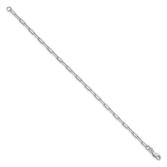Sterling Silver Rhodium-plated 3.25mm Elongated Open Link Chain QFC53R-8