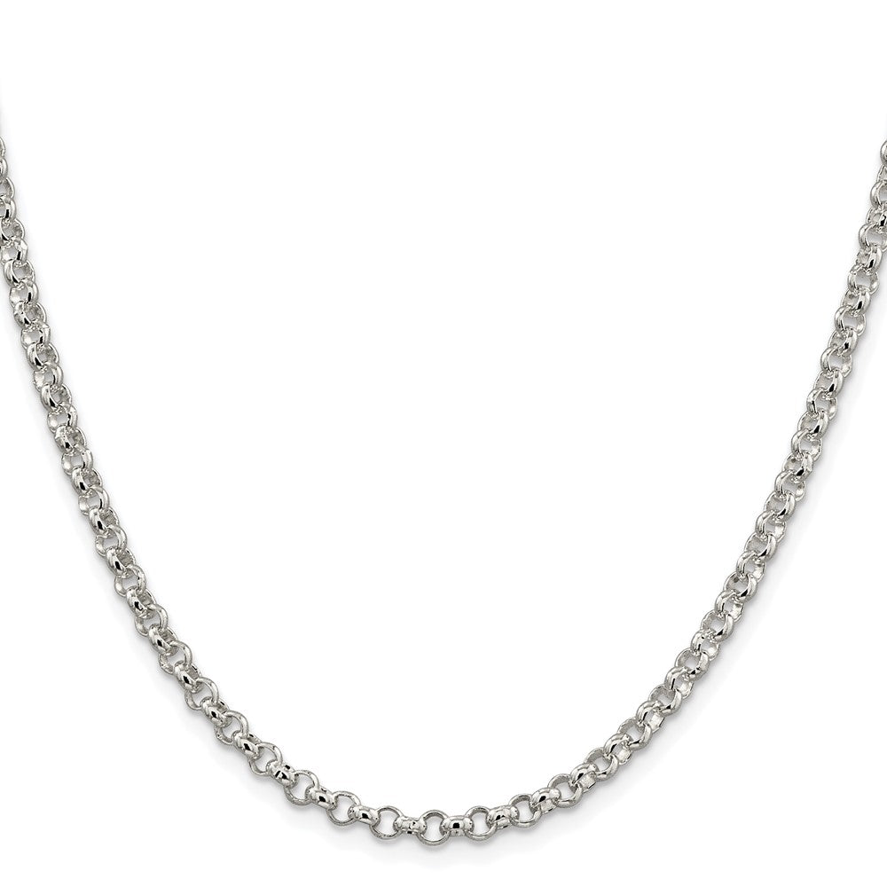 Sterling Silver Rhodium-plated 4mm Rolo ChainQFC5R