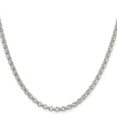 Sterling Silver Rhodium-plated 4mm Rolo ChainQFC5R