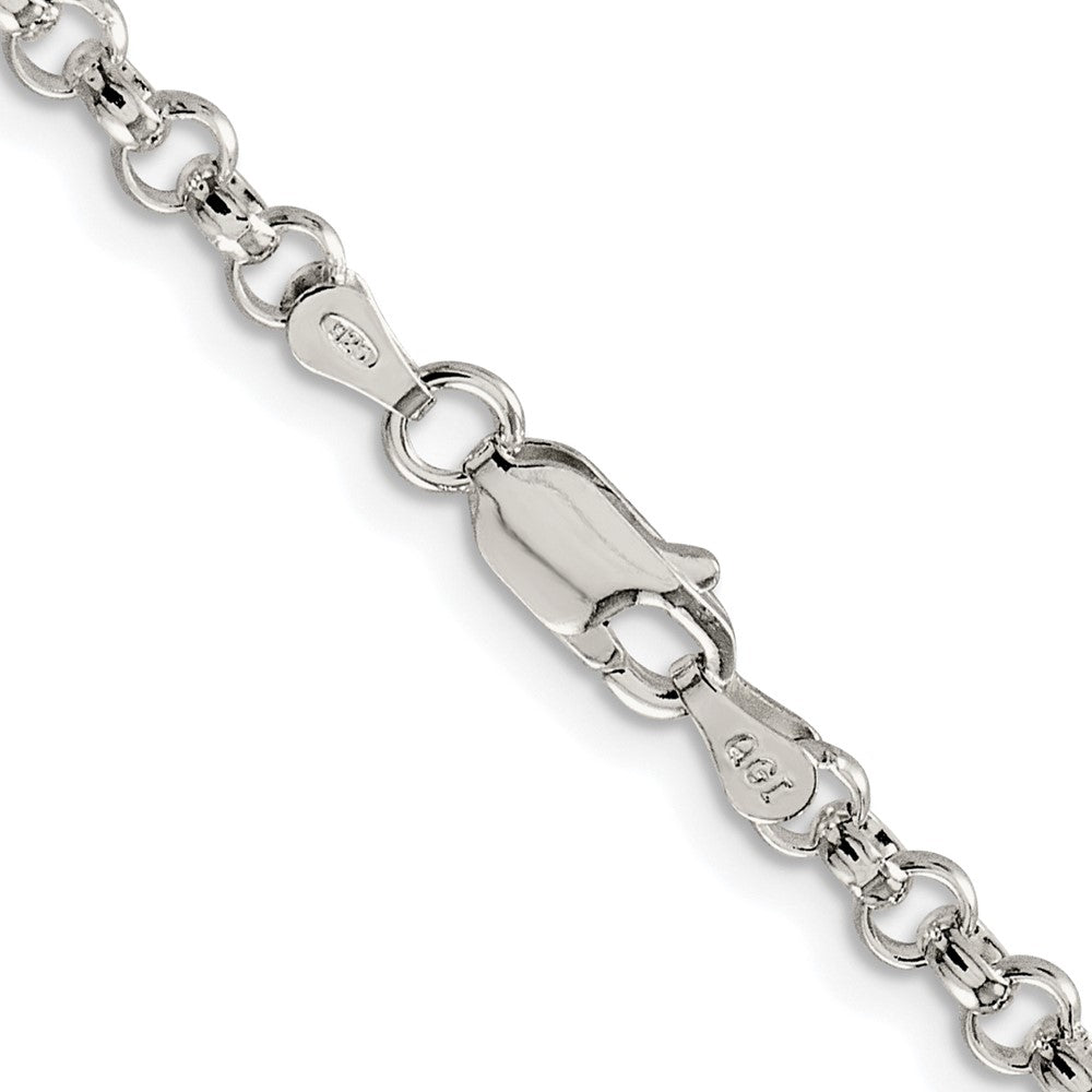 Sterling Silver Rhodium-plated 4mm Rolo ChainQFC5R