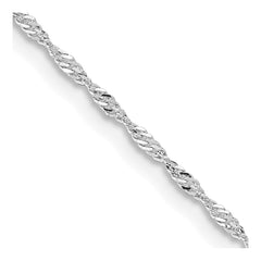 Sterling Silver Rhodium-plated 1.4mm Singapore ChainQFC68R