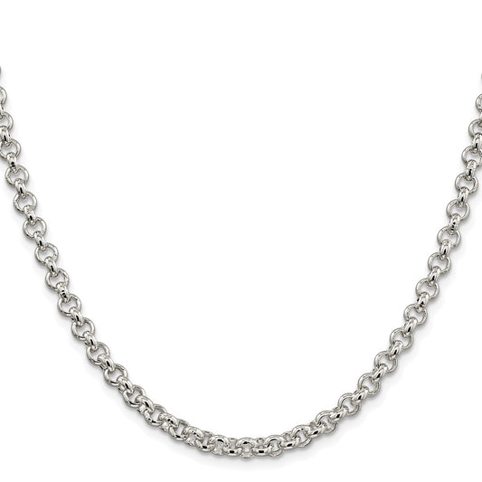 Sterling Silver Rhodium-plated 5mm Rolo ChainQFC6R