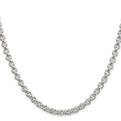 Sterling Silver Rhodium-plated 5mm Rolo ChainQFC6R