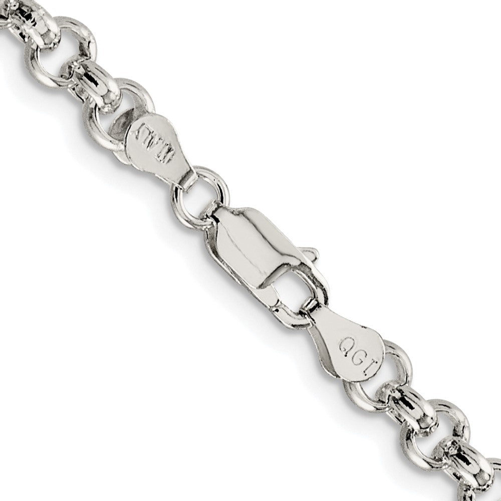 Sterling Silver Rhodium-plated 5mm Rolo ChainQFC6R