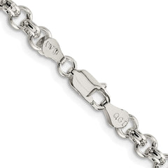 Sterling Silver Rhodium-plated 5mm Rolo ChainQFC6R