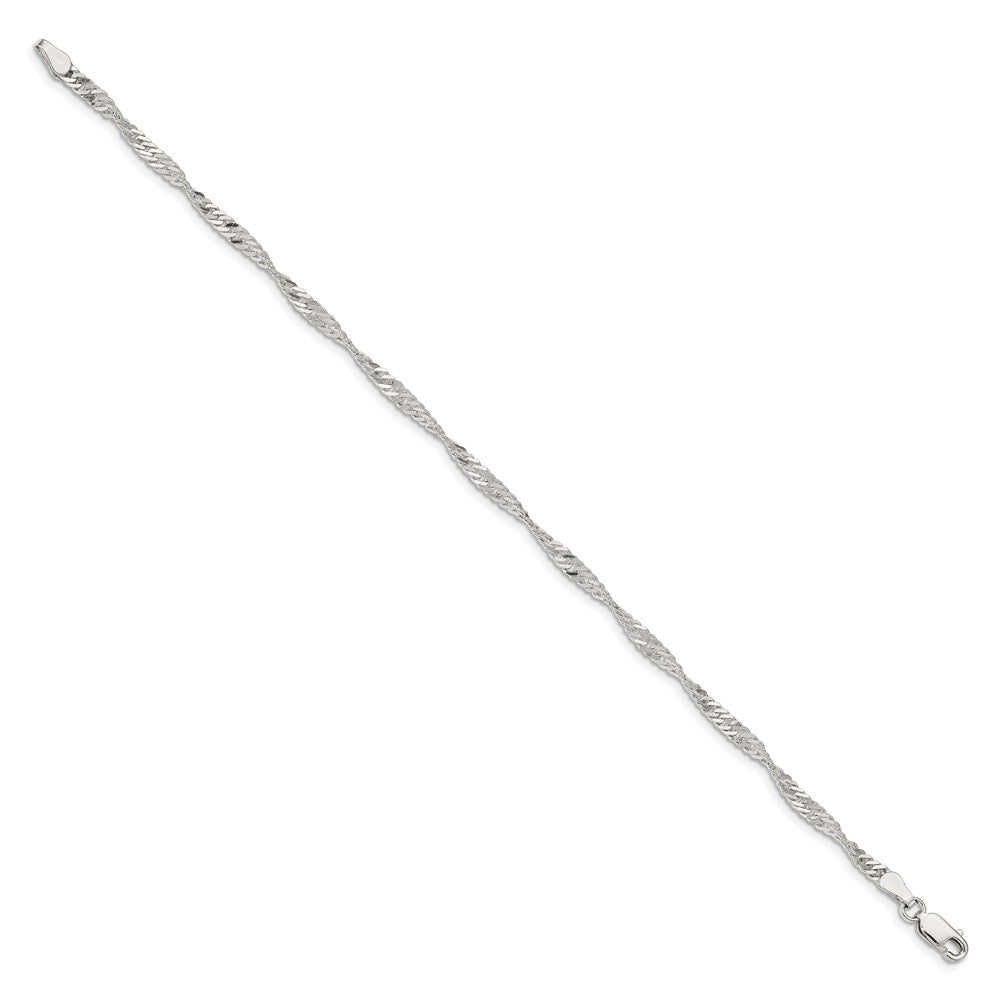Sterling Silver 3mm Singapore Chain QFC70-8