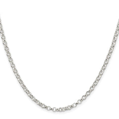Sterling Silver Rhodium-plated 3.5mm Rolo ChainQFC74R