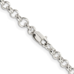 Sterling Silver Rhodium-plated 4mm Rolo ChainQFC75R