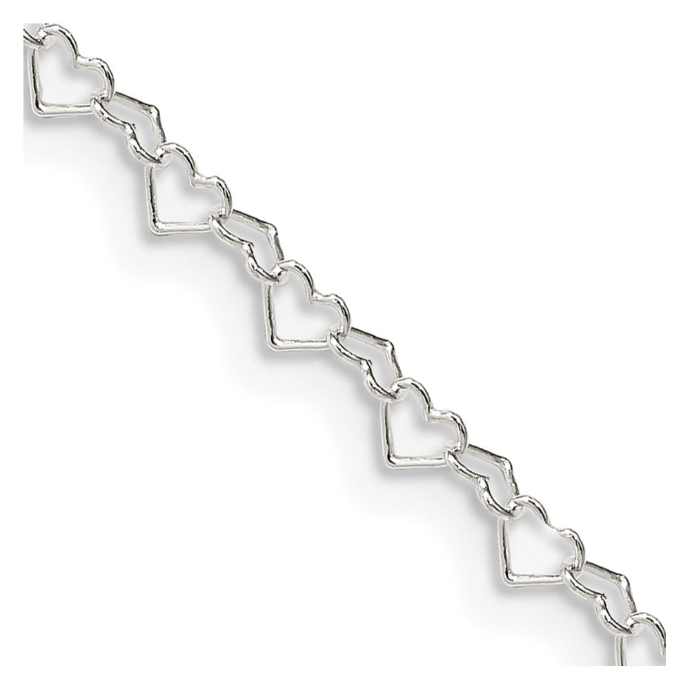 Sterling Silver 3.5mm Fancy Heart Link ChainQFC81