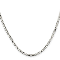 Sterling Silver 3.2mm Oval Fancy Rolo ChainQFC86