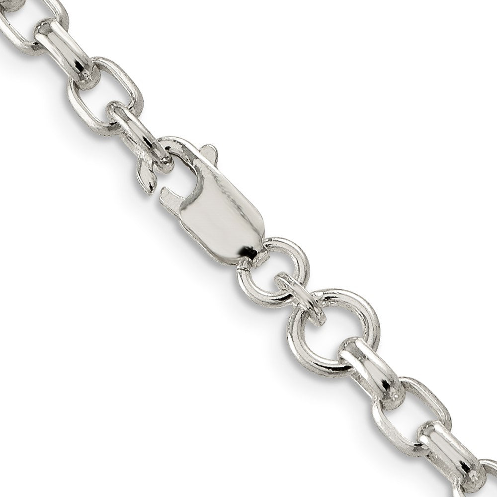 Sterling Silver 4.4mm Oval Fancy Rolo ChainQFC87