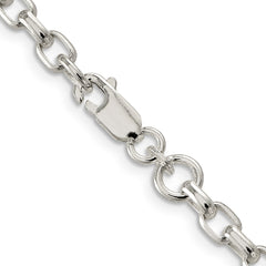 Sterling Silver 4.4mm Oval Fancy Rolo ChainQFC87