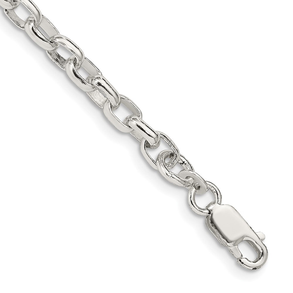 Sterling Silver 4.4mm Oval Fancy Rolo Chain QFC87-8