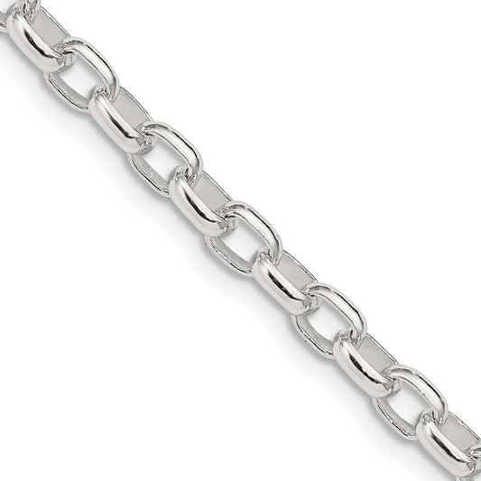 Sterling Silver 4.4mm Oval Fancy Rolo ChainQFC87
