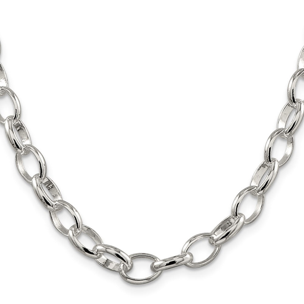 Sterling Silver 8mm Fancy Rolo ChainQFC89