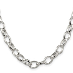 Sterling Silver 8mm Fancy Rolo ChainQFC89