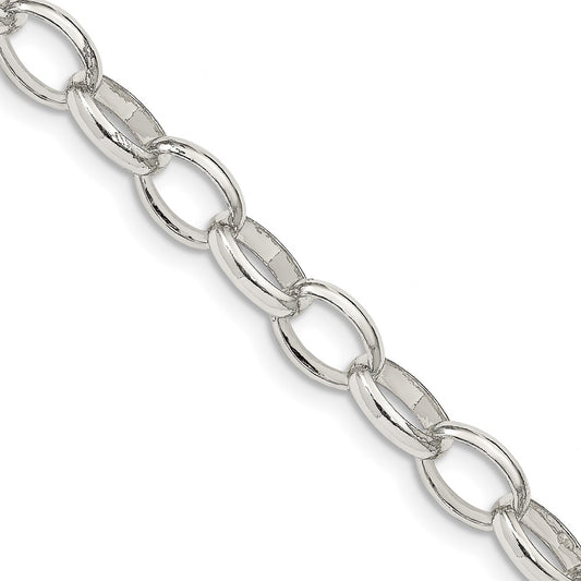 Sterling Silver 8mm Fancy Rolo ChainQFC89