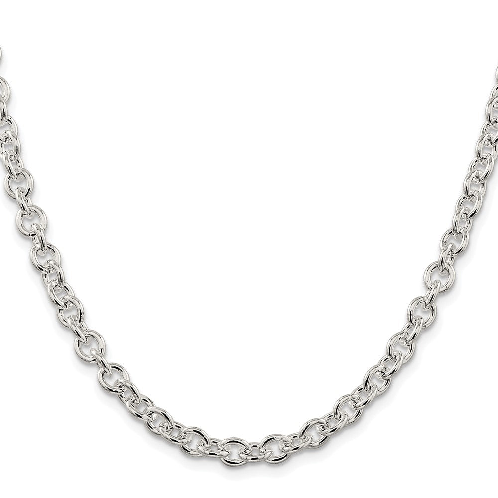 Sterling Silver Rhodium-plated 6.1mm Cable ChainQFC8R