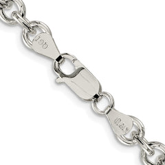 Sterling Silver Rhodium-plated 6.1mm Cable ChainQFC8R