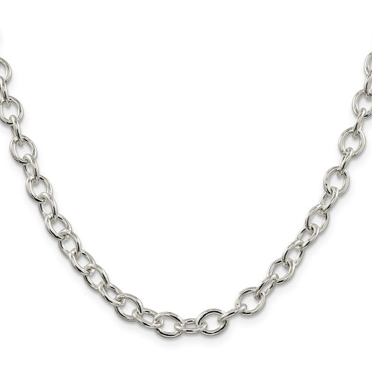 Sterling Silver 6.8mm Oval Cable ChainQFC97